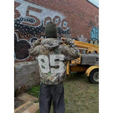 2025 Explosion Of Retro Camouflage Trendy Hoodie Personality Loose Men And Women's Same Tunic HZ0108