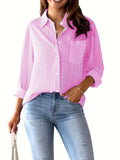 Women's Wishebay Blouses Loose Casual Long-Sleeved Shirt Women HZ0108