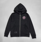 2025 New Hromium Heart Jersey Cross Hoodie Casual Loose Men's And Women's Zipper Hoodie HZ0108