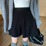 100 Folded Skirt Women Autumn And Winter 2025 New Korean Version Of High-Waist A Word Thin Design Sense Knitted Short Skirt HZ0108