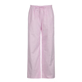 Seaside Resort Stripes Spliced Casual Pants Summer High-Waisted Drawstring With Loose Broad-Legged Trousers Women HZ0107