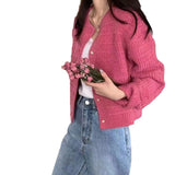 Early Autumn Coat Korean High-Grade Small Fragrant French Retro Knitted Cardigan Female Students' Small Design Sense Of Age Reduction HZ0108