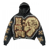 2025 Jacket Street Fashion Brand Skeleton Hoodie 3D Digital Printing Casual Loose Hoodie Men HZ0108
