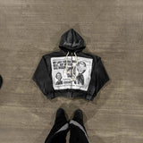 New Street Hop Style Retro High Street Personalized Design Cardigan Men And Women's Hooded Sweater HZ0108