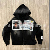 Men's And Women's Cute Hoodie Teen Oversized Sweatshirt Casual Clothes Zipper Thick HZ0108