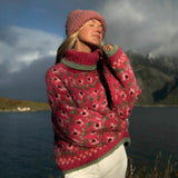 Small Mushroom Print Sweater Women Loose Top Autumn And Winter Leisure Lazy Long-Sleeved Knitted Shirt Woman HZ0108