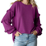 2025 Autumn And Winter New Lady Lantern Sleeve Collar Lace Sleeve Coat HZ0108