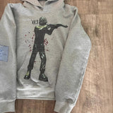 Wear-Dress Print Pattern Long-Sleeved Hoodie Hoodie Retro Coat Street Trendy Y2k HZ0108