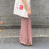 Pink Lattice Straight Tube Repair Net Yarn Spliced Babes Summer Holiday Bag Hips Thin Dress HZ0107