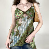 Green Wild Mists Retro Lace Half Dress Girl Ancient Mori Small Feeling Zipper Design A Word Long Dress Summer HZ0107