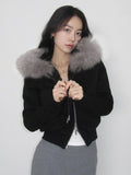 New Hooded Sweater Fashion Casual Zipper Open-Shirt Top Solid Slim Thin Sleeve Coat Woman HZ0108