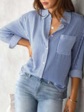 Women's Wishebay Blouses Loose Casual Long-Sleeved Shirt Women HZ0108
