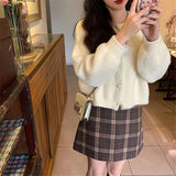 Sweet Little Fresh Marinade Sweater Women's Coat 2025 Autumn And Winter New Loose Knitted Open Shirt HZ0108