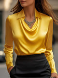 15 Color 6-Code 2025Wish Simple Collar Shirt Collar Lady HZ0108