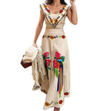 Women's Clothing 2025 Spring New Ins Print Lotus Leaf Side Dress Half Dress Fashion Set HZ0108