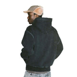 2025 New Retro Street Style Cardigan Water-Washed Jacket Hoodie HZ0108