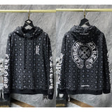 2025 New Hromium Heart Jersey Cross Hoodie Casual Loose Men's And Women's Zipper Hoodie HZ0108