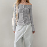 Pure Lust Lace Lace Splicing A Collar Collar Buckle Blouse Hottie Slim Thin Long Sleeve Bottom Shirt T-Shirt Girl HZ0107