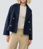 2025 Autumn New Women's Fashion Temperament Commuter Double Buckle Short Hair Coat HZ0108