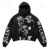 2025 Jacket Street Fashion Brand Skeleton Hoodie 3D Digital Printing Casual Loose Hoodie Men HZ0108