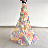 Summer Oil Painting Romantic Temperament Half Skirt Retro Hot Babes Sea Guide Beach Skirt Mid-Length Skirt HZ0107