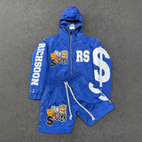 2025 Autumn And Winter Retro Zipper Loose With The Same Street Trend Hooded Tops For Men And Women HZ0108