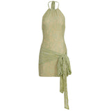 Sweet Fresh Style Lace Dress New Pure Fashion Sexy Bag Hip Hanging Neck Skirt HZ0108