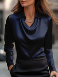 15 Color 6-Code 2025Wish Simple Collar Shirt Collar Lady HZ0108