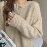 Spring 2025 New Women's Languid Knitwear Cardigan Version Of The Korean Version Of The Small Man Sweater Coat Women's Top Tide HZ0108