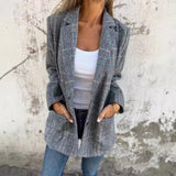 Autumn And Winter Cardigan Jacket Lady Casual Fashion Retro Thousand Bird Collar Suit HZ0108
