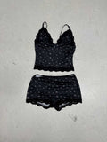 Fashion Casual Homewear Set Small Broken Lace Sexy Slings Shorts Pajamas Two-Set HZ0107