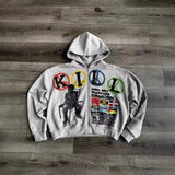 Personality Creative Design White Loose Winter Thick 3D Three-Dimensional Pattern Men And Women's Cardigan HZ0108