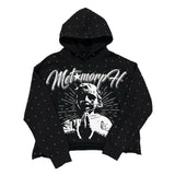 Trendy Loose Casual Direct Selling Cardigan Zipper Coat Retro Letters HZ0108