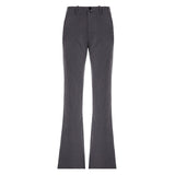 Relaxed Thin Leisurely Drag Floor Suit Trousers Winter Hottie Low-Waist Two Buckle Wide Leg Trousers HZ0107