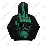 2025 Jacket Street Fashion Brand Skeleton Hoodie 3D Digital Printing Casual Loose Hoodie Men HZ0108