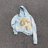 2025 Personalized Street Alien Pattern Print Hoodie Men And Women With The Same Loose Hooded Zipper Jacket HZ0108