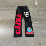 High Street National Tide Pants High Street In Tide Brand Men And Women Loose Print Trousers HZ0108