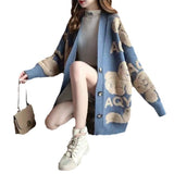 Autumn And Winter Sweater Jacket Spring And Autumn Large Size Women's Clothing 2025 New Lazy In Korean Version Of Loose V-Collar Knitted Cardigan Women HZ0108