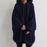 In The Autumn And Winter Of 2025, The New Women's Clothing Sexy Pure Color Loose-Fitting Hoodie Zip-Up HZ0108