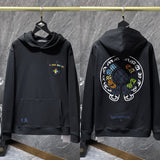 2025 New Hromium Heart Jersey Cross Hoodie Casual Loose Men's And Women's Zipper Hoodie HZ0108