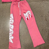 Trendy New Men's And Women's Same Pattern Digital Printing Loose Hoodie Jacket Set HZ0108