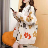 Spring And Autumn 2025 New Women's Sweater Cardigan Loose Long Outside Wearing Lazy Knitted Coat HZ0108