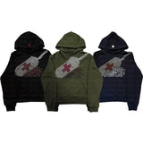 Harajuku High Street Vintage Bandage 3D Print Casual Street Style Pocket Hoodie Hoodie Fashion Women's Clothing HZ0108