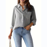 Women's Wishebay Blouses Loose Casual Long-Sleeved Shirt Women HZ0108