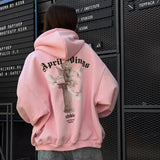 2025 Early Spring New Angel Printing Women's Spring And Autumn Hooded Loose Hundred Coat Women's Short Loose HZ0108