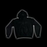 2025 Men's Print Dark Hot Diamond Black Series Youth Leisure Trend Long-Sleeved Hooded Jacket HZ0108