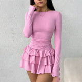 2025 Large-Size Women's Clothing In Broad-Legged Solid Color V-Neck Simple Fashion Jumpsuit HZ0108