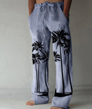 2025 Men's Trousers 3D Digital Printing Velvet Broad Leg Pants POD Set HZ0108