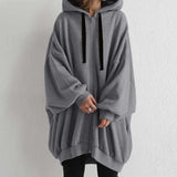 In The Autumn And Winter Of 2025, The New Women's Clothing Sexy Pure Color Loose-Fitting Hoodie Zip-Up HZ0108