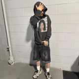 Men's And Women's Cute Hoodie Teen Oversized Sweatshirt Casual Clothes Zipper Thick HZ0108